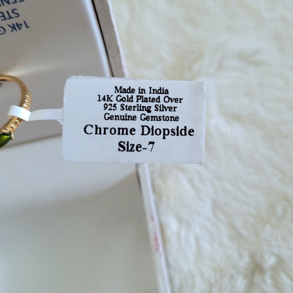 Shivam Triple3️⃣ Chrome Diopside Ring Sz 7 - NIB - Picture 9 of 16